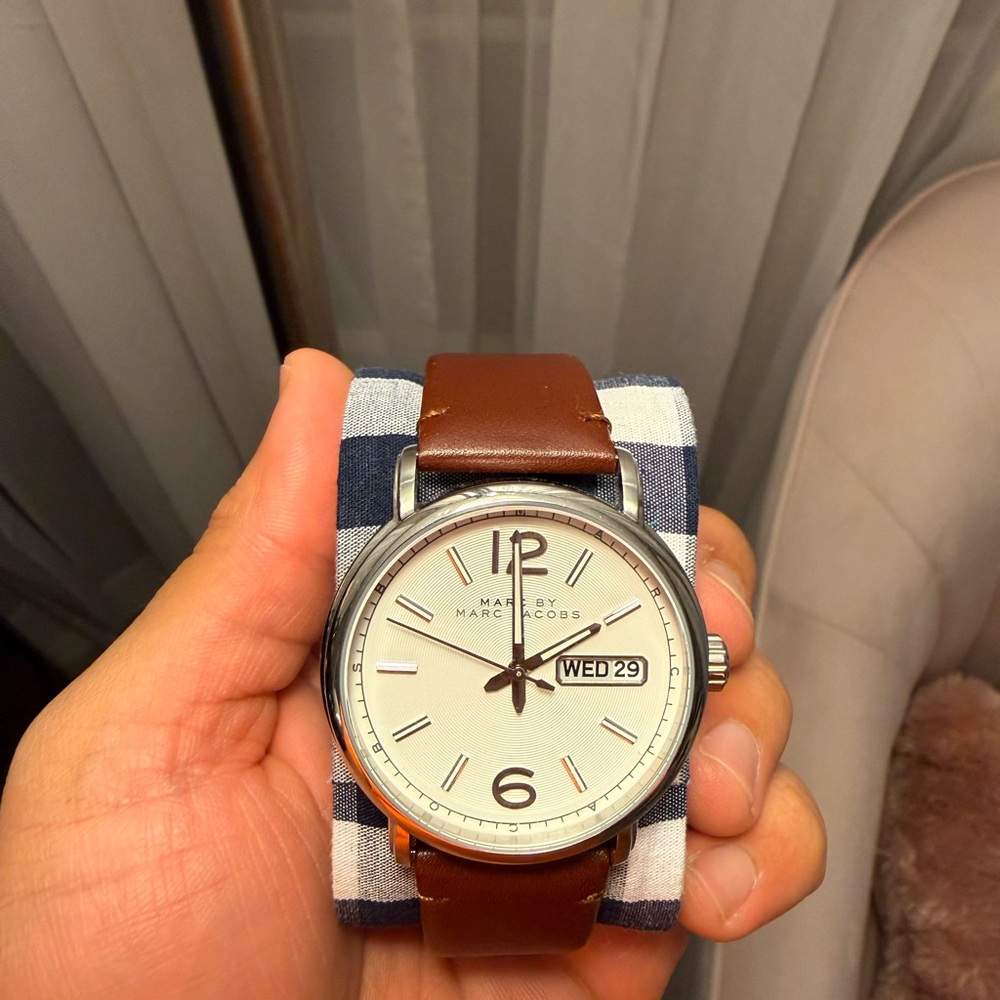 Marc by Marc Jacobs Silver and Brown Watch